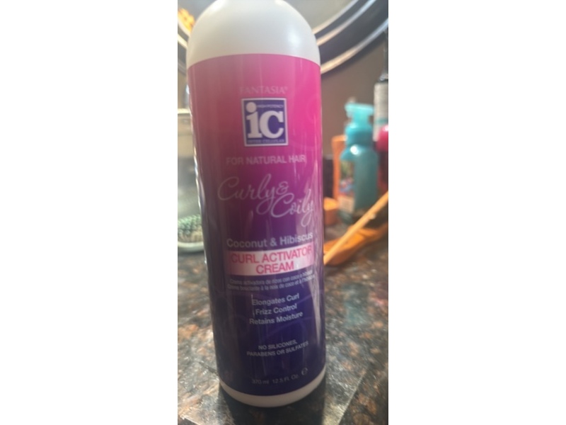 Fantasia Curly & Coily Curl Activator Cream, Coconut & Hibiscus, 12.5 oz/370 mL