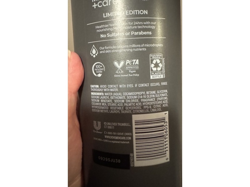 Dove Men+Care Body+Face Wash, Oak Wood & Arctic Moss, 18 oz/532 mL