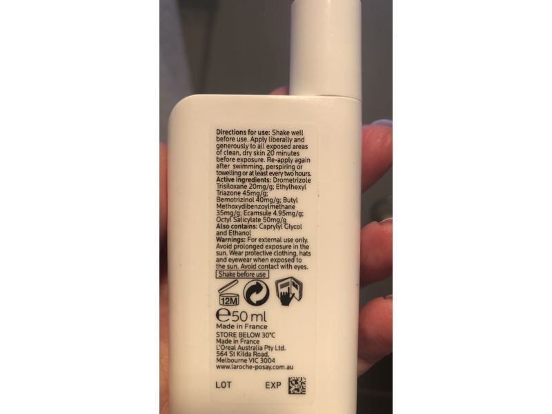 La Roche-Posay Anthelios Invisible Fluid, SPF 50+,50 mL