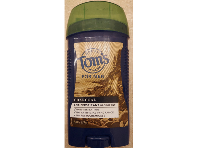 Tom's Of Maine Antiperspirant Deodorant For Men, Charcoal, 2.8 oz/79 g
