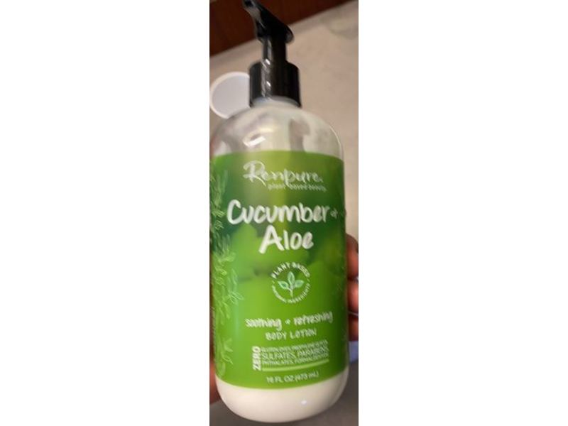 Renpure Cucumber & Aloe Soothing + Refreshing Body Lotion, 16 fl oz/473 mL