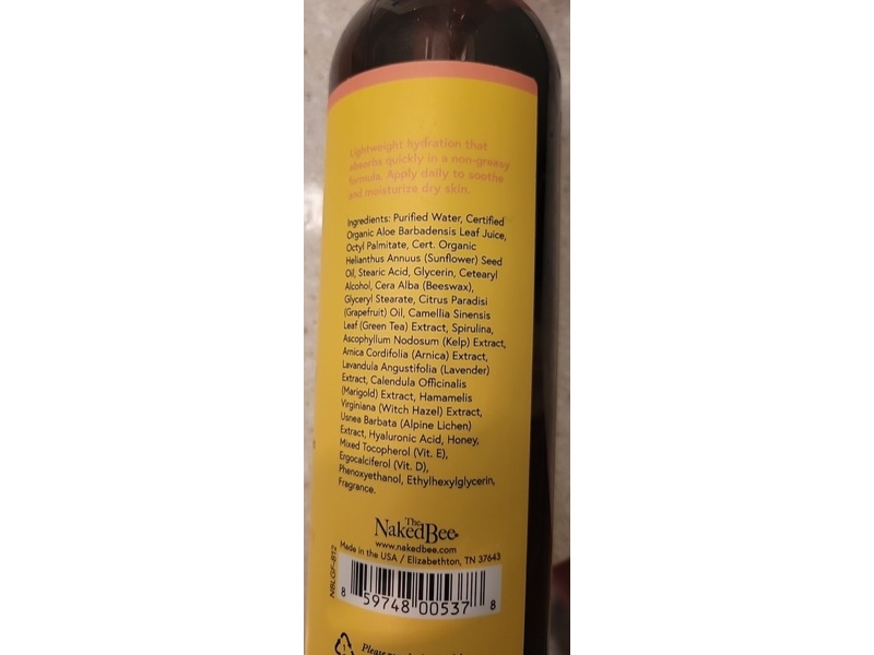 The Naked Bee Nourishing Hand & Body Lotion, Grapefruit Blossom & Honey, 12 fl oz/255 mL