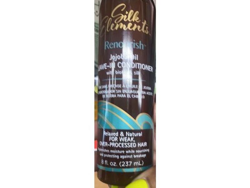 Silk Elements Renourish Jojoba Oil Leave-In Conditioner, Biotin & Silk, 8 fl oz/237 mL