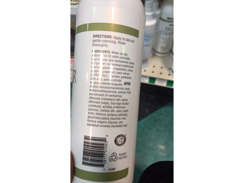 NutriBiotic Skin Cleanser Sensitive Skin, Fragrance Free, 16 fl oz