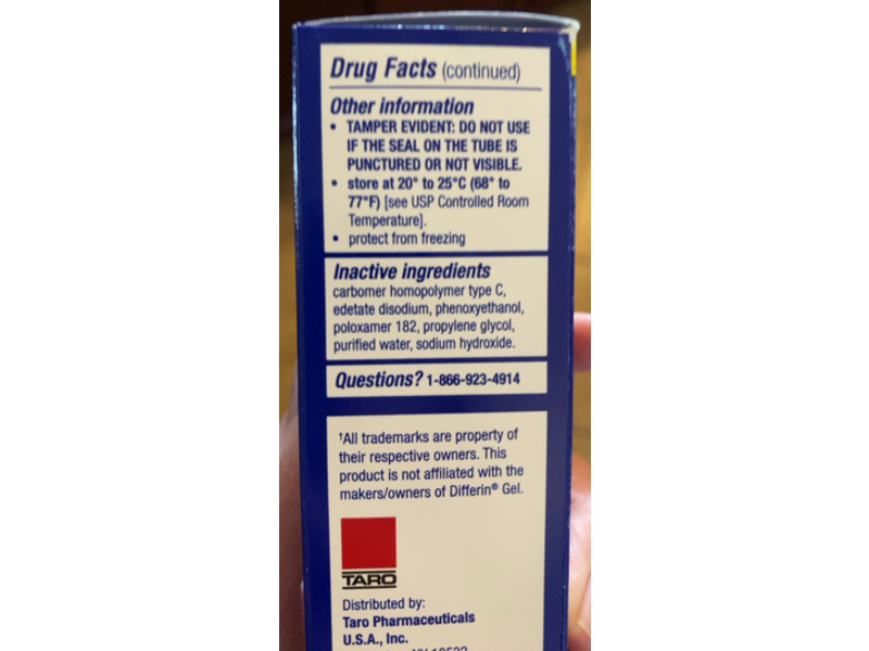 Taro Adapalene Acne Treatment Gel, 1.6 oz/45 g