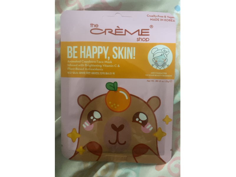 The Creme Shop Be Happy Animated Face Mask, 0.88 oz/25 g, Pack Of 3