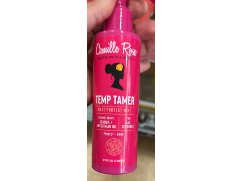 Camille Rose Temp Tamer Heat Protection Mist, Jojoba + Abhssinian Oil, 5 fl oz/147 mL
