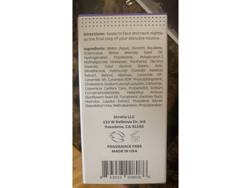 Stratia Night Cream With Encapsulated Retinol, Night Shift, 1.7 fl oz / 50 ml