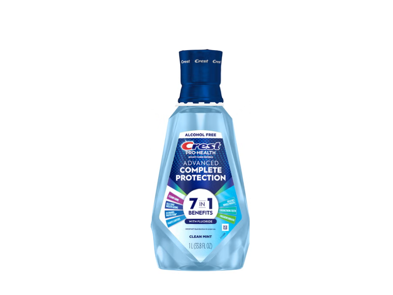 Crest Pro-Health 7 In 1 Anticavity Fluoride Mouthwash, Clean Mint, 33.8 fl oz/1 L