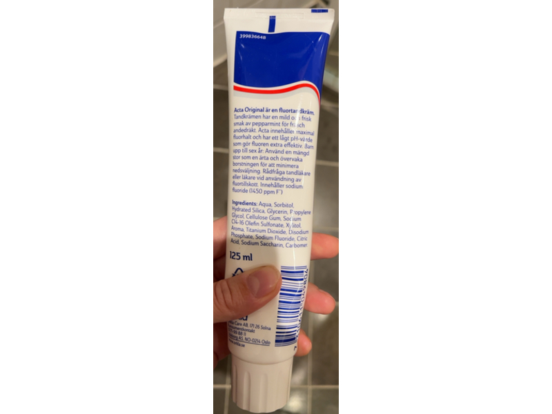 ACTA Fluor Toothpaste, Original, 125 mL