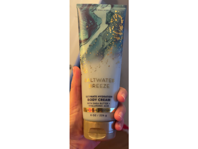 Bath & Body Works Saltwater Breeze Ultimate Hydration Body Cream, Shea Butter + Hyaluronic Acid, 8 oz/226 g