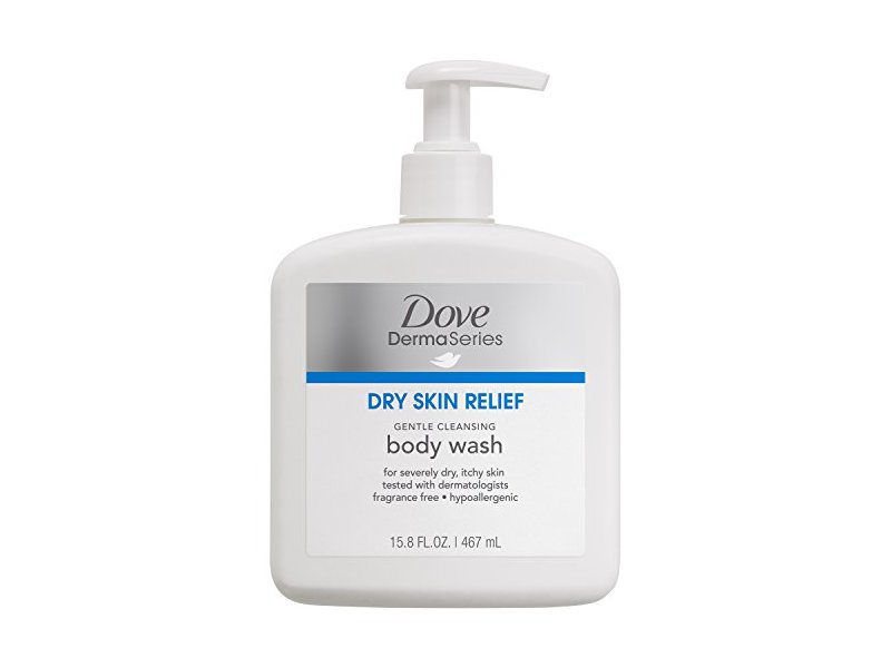 Dove DermaSeries Dry Skin Relief Gentle Body Wash, 15.8 fl oz/467 mL