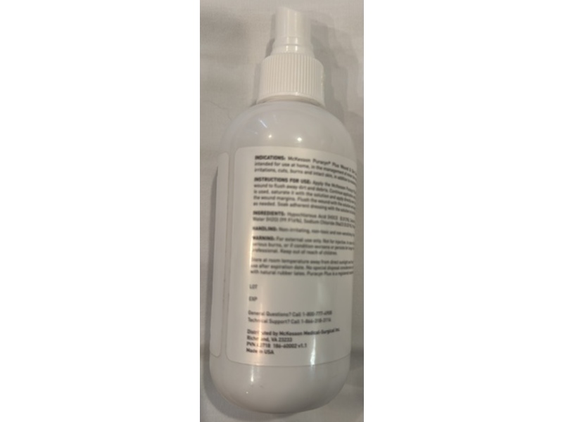 McKesson Puracyn Plus Wound & Skin Care Solution, 8.5 fl oz