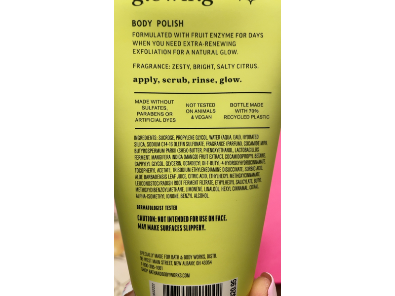 Bath & Body Works Glowing Fruit Enzymes Body Polish, 8 oz/226 g