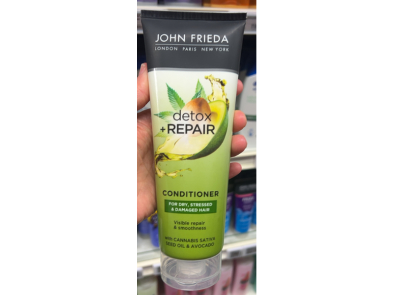 John frieda Detox + Repair Conditioner, Cannabis Sativa Seed Oil & Avocado, 250 mL