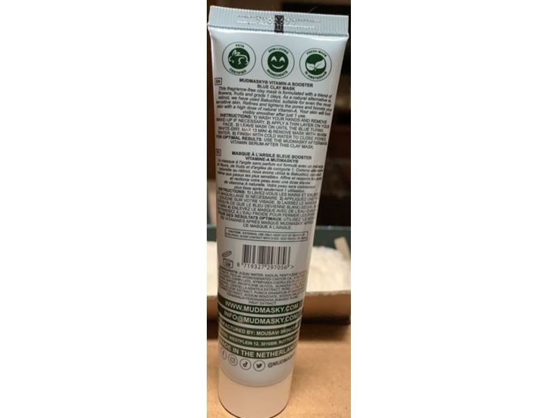 Mudmasky Vitamin-A Booster Blue Clay Mask, 2 fl oz/60 mL