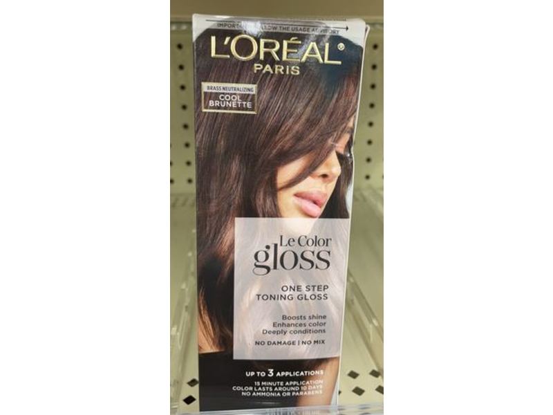 L'Oreal Paris Le Color One Step Toning Hair Gloss, Cool Brunette, 4 oz