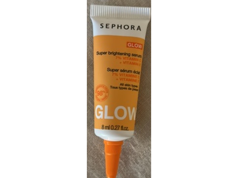 Sephora Glow Super Brightening Serum, Vitamin C + Vitamin E, 0.27 fl oz/8 mL