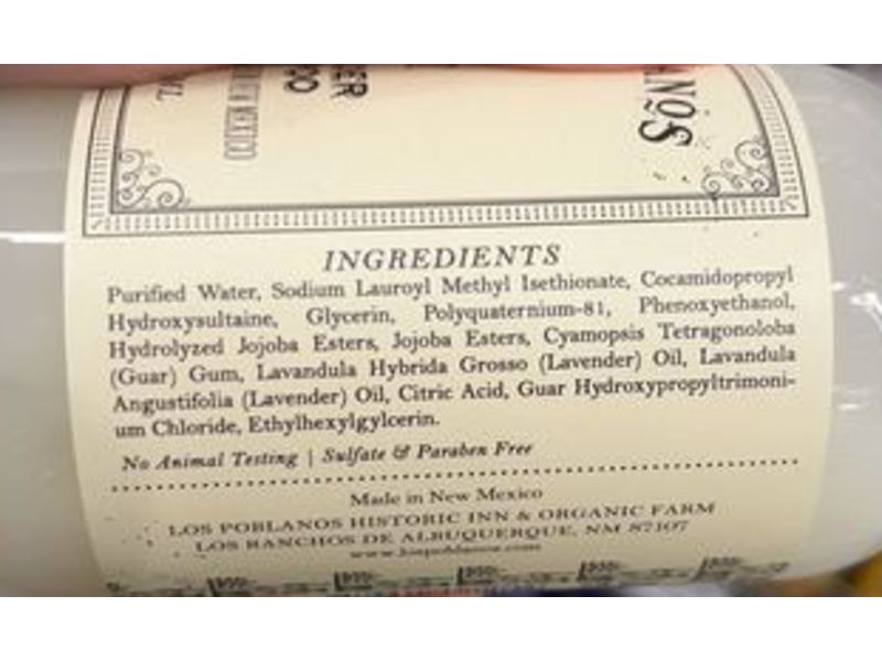 Los Poblanos Shampoo, Lavender, 8 fl oz/236 mL