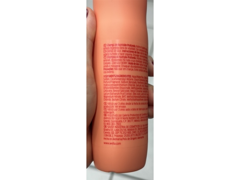 Wella Invigo Nutri-Enrich Shampoo, Goji Berry, 250 mL