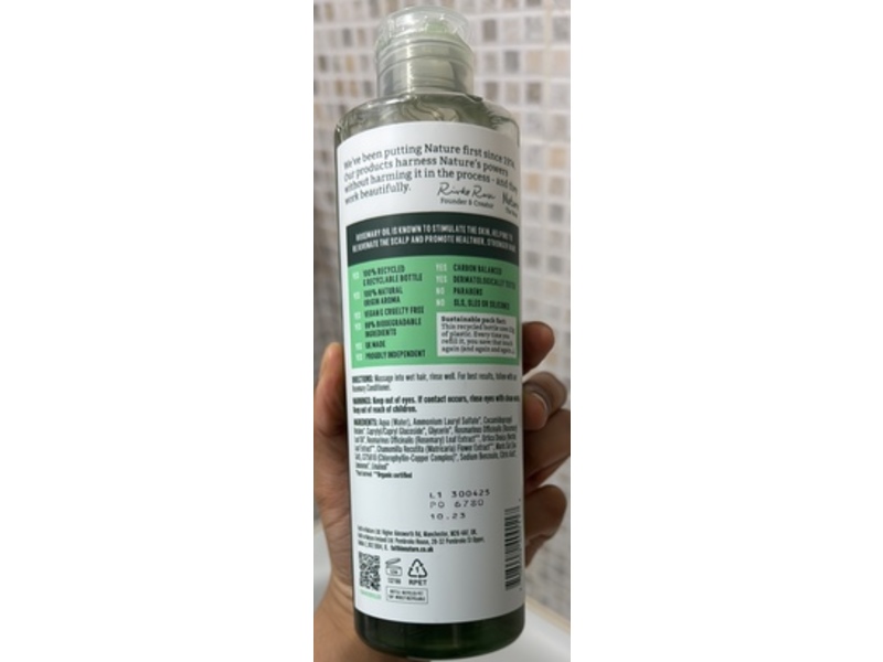 Faith In Natural Stimulating Shampoo, Rosemary, 13.5 fl oz/400 mL