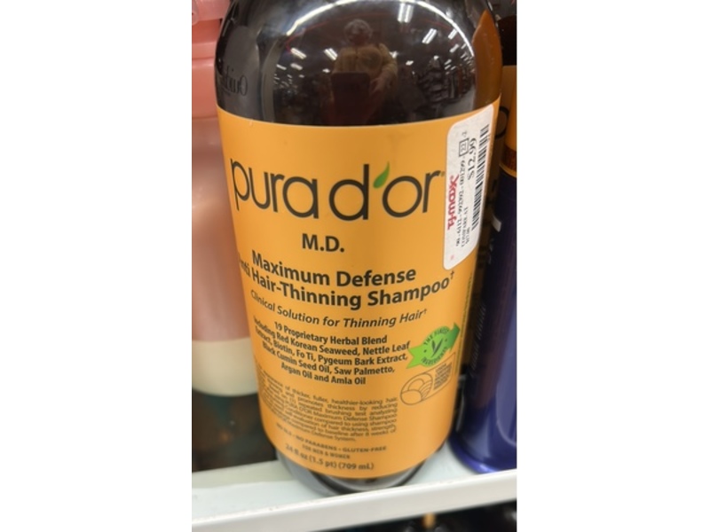 Pura d'or M.D. Anti-Hair Thinning Shampoo, 24 fl oz/709 mL
