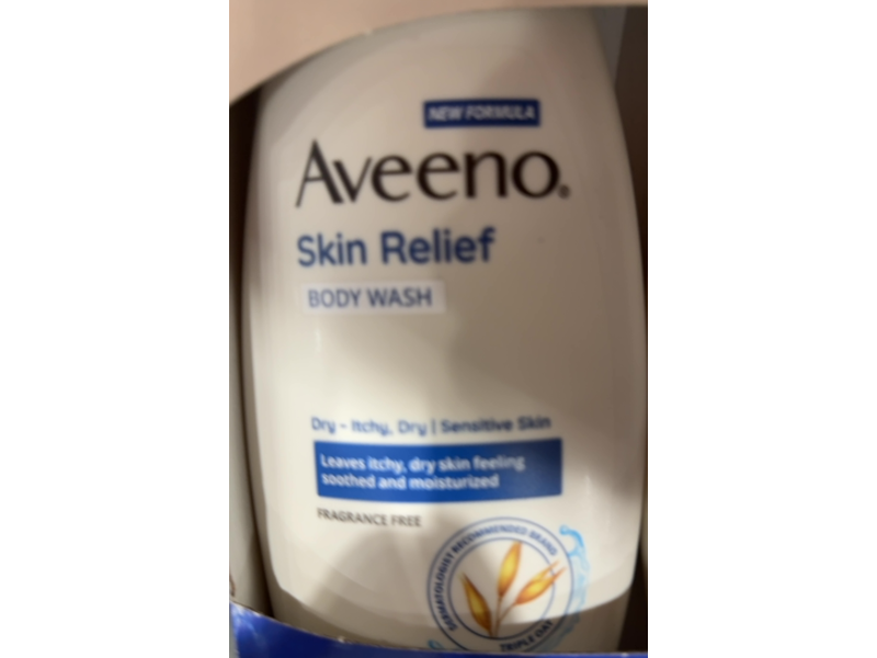 Aveeno Skin Relief Body Wash, 18 fl oz/532 mL, Pack Of 3