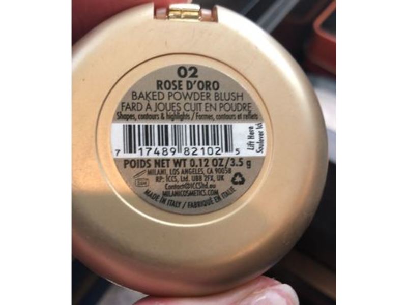 Milani Baked Powder Blush, Rose D'oro, 0.12 oz/3.5 g, Pack Of 2
