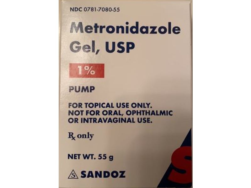Metronidazole Gel USP 1%, 55 g, Sandoz (RX)