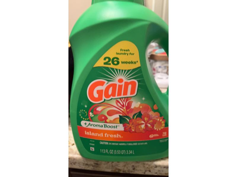 Gain + Aroma Boost Laundry Detergent, Island Fresh, 78 Loads, 113 fl oz/ 3.34