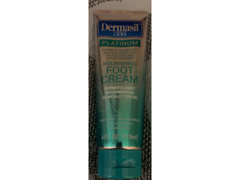 Dermasil Labs Platinum Nourishing Foot Cream, 4 fl oz/118 mL