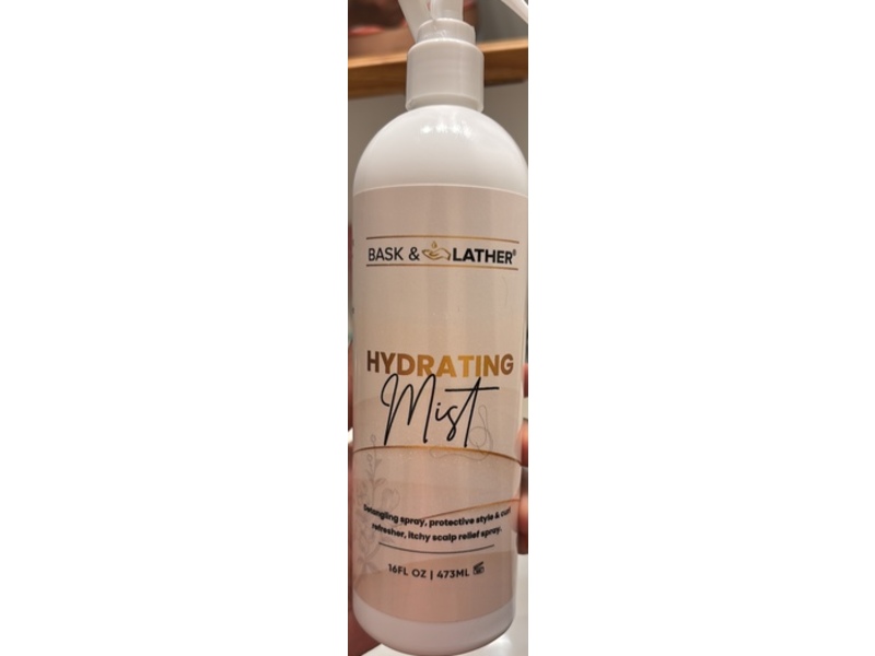 Bask & Lather Hydrating Hair Mist, 16 fl oz/473 mL