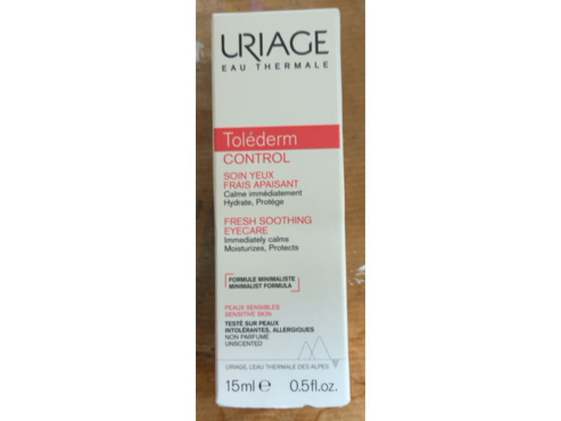 Uriage Eau Thermale Tolederm Control Fresh Soothing Eyecare, 0.5 fl oz/15 mL