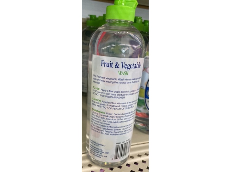 Homebright Fruit & Vegetable Wash, 16.9 fl oz/500 mL