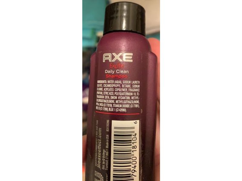 Axe Excite Daily Clean Shampoo, 1.7 fl oz/50 mL, Pack Of 6
