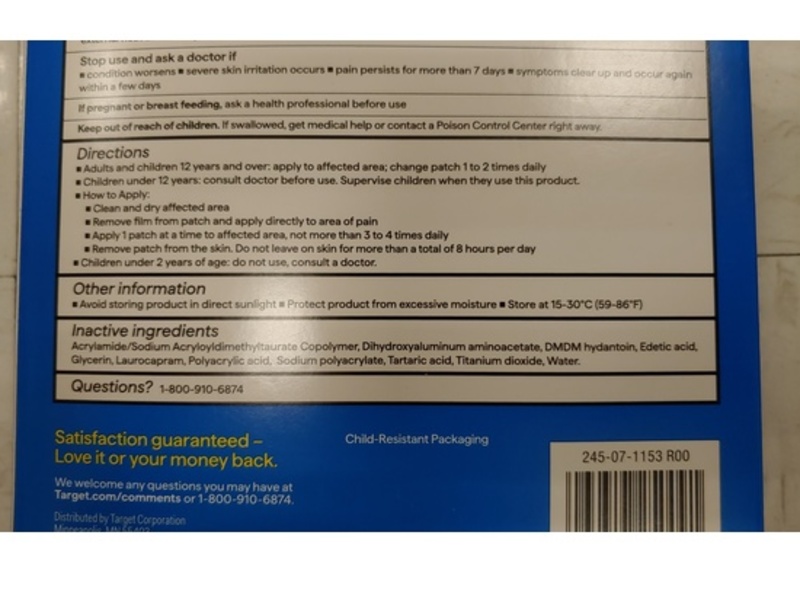 up&up Lidocaine Pain Relief, 6 Count