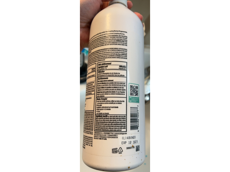 Biolage Scalp Sync Antidandruff Shampoo, Pyrithione Zinc, 33.8 fl oz/1 L