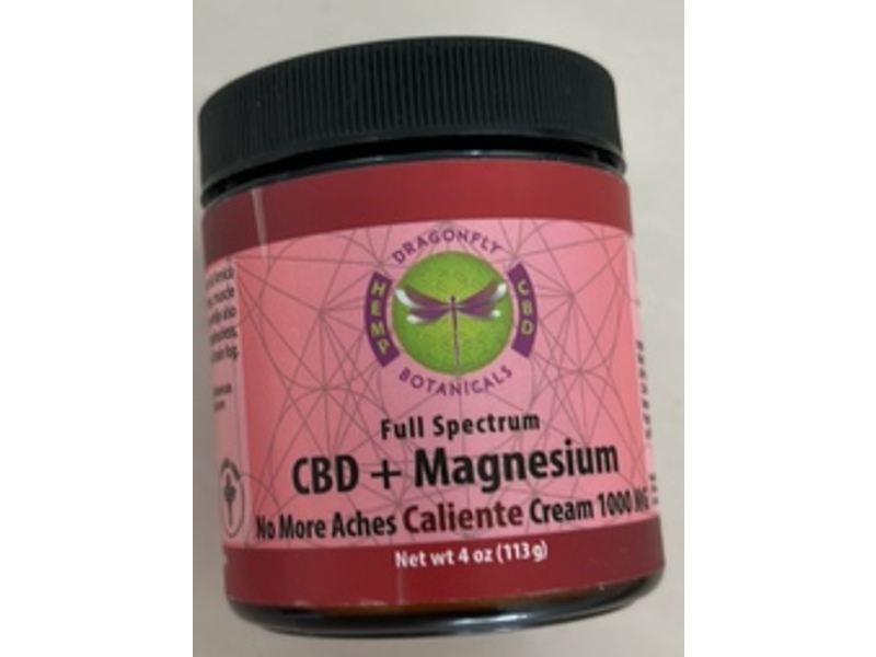 Dragonfly Botanicals CBD+Magnesium No More Aches Caliente Cream, 4 oz/113 g