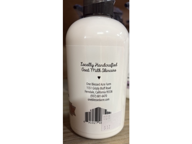 One Blessed Acre Farm Goat Milk Lotion, Cinnamon Sugar, 8 fl oz/236 mL