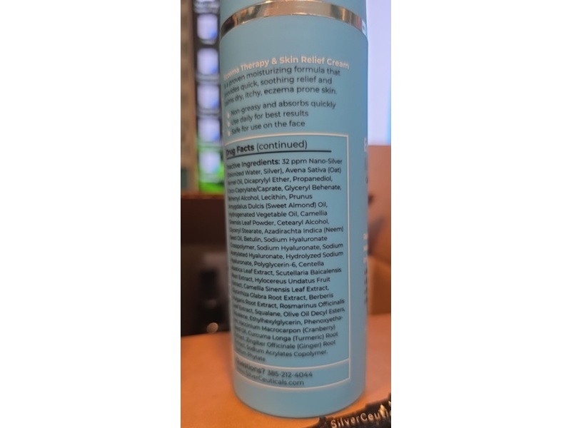 Silverceuticals Eczema Therapy & Skin Relief Cream, 3.4 oz/96 g