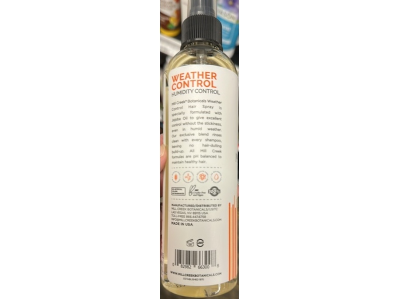 Mill Creek Weather Control Hair Spray, Jojoba & Witch Hazel, 8 fl oz/240 mL
