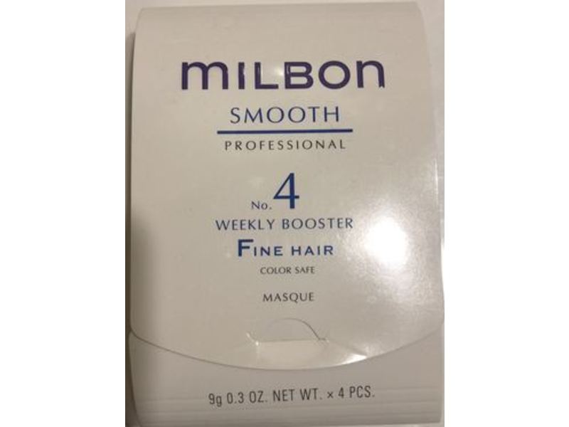 Milbon Smooth No. 4 Weekly Booster Fine Hair Masque, 0.3 oz/9 g