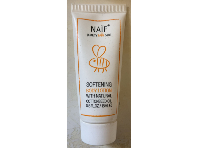 Naif Baby Care Softening Body Lotion, Cotton Seed Oil, 0.5 fl oz/15 mL