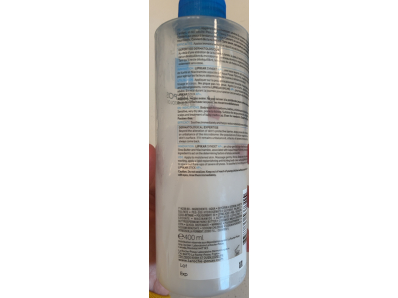 La Roche-Posay Lipikar Syndet Ap+ Anti-Itching Body Cleansing Cream, 400 mL