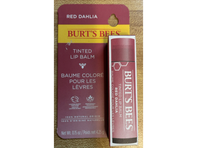 Burt's Bees Tinted Lip Balm, Red Dahlia, 0.15 oz/.25 g