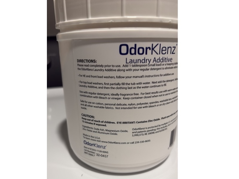 OdorKlenz Laundry Additive, 80 Loads, 39.5 oz/1.12 kg