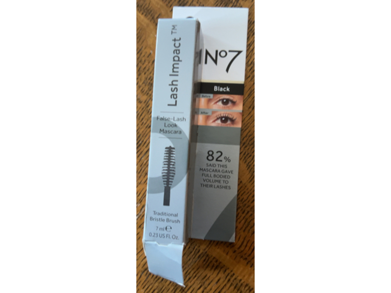 No 7 Lash Impact False-Lash Look Mascara, Black, 0.23 fl oz/7 mL