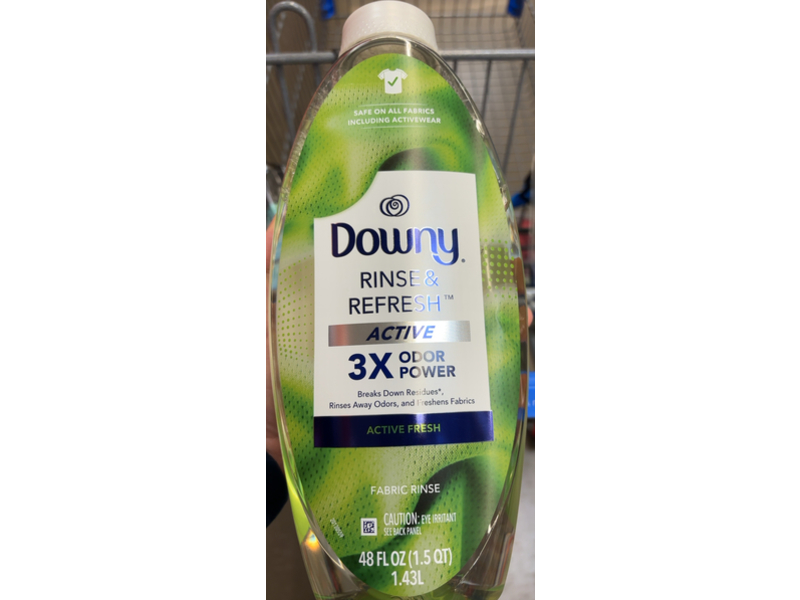 Downy Rinse & Refresh Fabric Rinse, Active Fresh, 48 fl oz/1.43 L