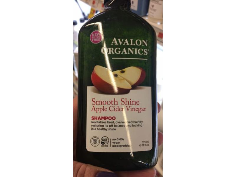 Avalon Organics Smooth Shine Shampoo, Apple Cider Vinegar, 11 fl oz/325 mL