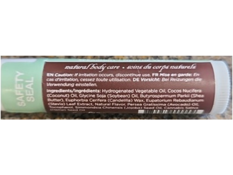 Earthly Body Hemp Seed Lip Balm, Spearmint, 0.19 oz/5.39 g
